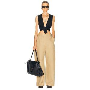 Acne Studios Pommy Satin Pants in Beige 34 New Womens Baggy Trousers